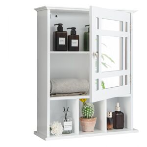 Costway Wall-mounted Bathroom Cabinet Storage Organizer Medicine Cabinet Costway Wall-mounted Bathroom Cabinet Storage Organizer Medicine Cabinet