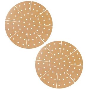 SPARES2GO Universal Air Fryer / Multi Cooker Drawer Liners Non-Stick Round Perforated Mats SPARES2GO Universal Air Fryer / Multi Cooker Drawer Liners Non-Stick Round Perforated Mats