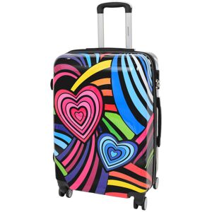 A1 FASHION GOODS (Multicolour, Medium) Expandable Hard Shell Multicolour Hearts 4 Wheel Luggage S A1 FASHION GOODS (Multicolour, Medium) Expandable Hard Shell Multicolour Hearts 4 Wheel Luggage S