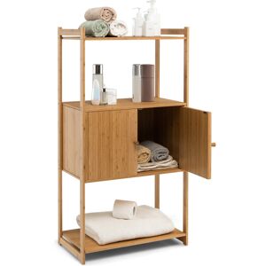 Costway 2 Tier Bamboo Bathroom Storage Cabinet Freestanding Cupboard Costway 2 Tier Bamboo Bathroom Storage Cabinet Freestanding Cupboard