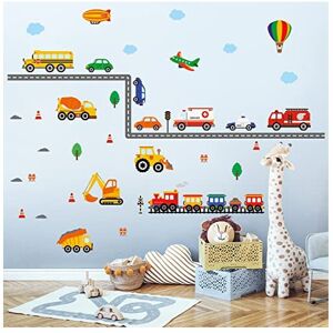 DECOWALL DS-8047 Construction Vehicles Road Wall Stickers Truck Excavator Cars T DECOWALL DS-8047 Construction Vehicles Road Wall Stickers Truck Excavator Cars T