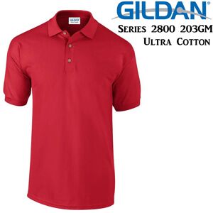 (XL) Gildan Jersey POLO Collar T-SHIRT Red tee S - XXL Ultra Cotton (XL) Gildan Jersey POLO Collar T-SHIRT Red tee S - XXL Ultra Cotton