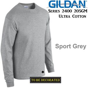 (2XL) Gildan Long Sleeve T-SHIRT Sport Grey basic tee S - 5XL Men's Ultra Cotton (2XL) Gildan Long Sleeve T-SHIRT Sport Grey basic tee S - 5XL Men's Ultra Cotton