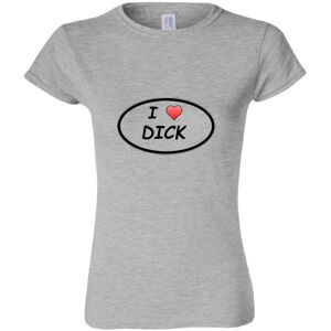 Gildan (Sport Grey, L) I love Dick Penis Sex Funny Comedy Joke Rude Sign Ladies Women T Gildan (Sport Grey, L) I love Dick Penis Sex Funny Comedy Joke Rude Sign Ladies Women T