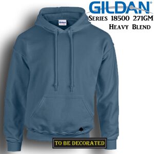 (2XL) Gildan Indigo Blue Hoodie Heavy Blend Hooded Sweat Mens Pullover (2XL) Gildan Indigo Blue Hoodie Heavy Blend Hooded Sweat Mens Pullover
