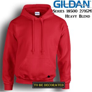 (L) Gildan Red Hoodie Heavy Blend Basic Hooded Sweat Sweater Mens S - XXL (L) Gildan Red Hoodie Heavy Blend Basic Hooded Sweat Sweater Mens S - XXL