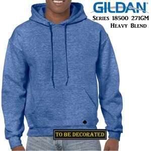 (S) Gildan Heather Sport Royal Blue Hoodie Heavy Blend Hooded Sweat Mens (S) Gildan Heather Sport Royal Blue Hoodie Heavy Blend Hooded Sweat Mens