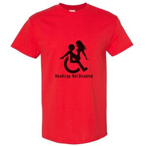 Gildan (Red, 2XL) Handicap Not Disabled Funny Joke Rude Offensive Slogan Men T Shirt Te Gildan (Red, 2XL) Handicap Not Disabled Funny Joke Rude Offensive Slogan Men T Shirt Te