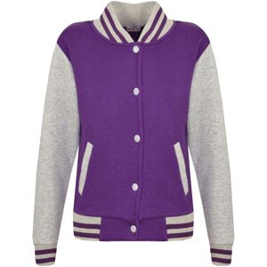 a2zkids (13 Years, Purple & Grey) Unisex Baseball Contrast Jacket Varsity Style Coat a2zkids (13 Years, Purple & Grey) Unisex Baseball Contrast Jacket Varsity Style Coat
