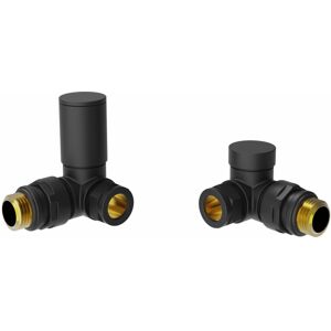 NRG (Black) Round Head Manual Corner Radiator Rad Valves 1/2"x15mm Brass Twin Pack NRG (Black) Round Head Manual Corner Radiator Rad Valves 1/2"x15mm Brass Twin Pack