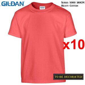 (M) 10 Packs Gildan T-SHIRT Basic Tee S - 5XL Small Big Men Heavy Cotton (Coral (M) 10 Packs Gildan T-SHIRT Basic Tee S - 5XL Small Big Men Heavy Cotton (Coral