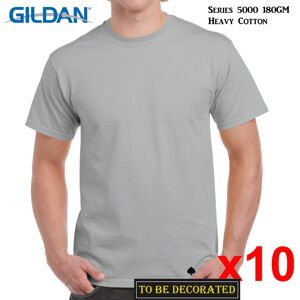(2XL) 10 Packs Gildan T-SHIRT Basic Tee S - 5XL Small Big Men Heavy Cotton (Ice (2XL) 10 Packs Gildan T-SHIRT Basic Tee S - 5XL Small Big Men Heavy Cotton (Ice