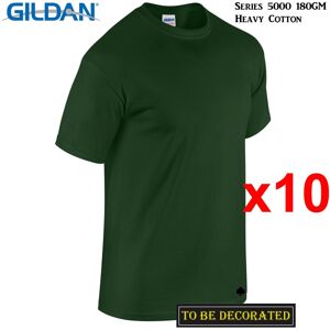 (2XL) 10 Packs Gildan T-SHIRT Basic Tee S - 5XL Small Big Men Heavy Cotton (Fore (2XL) 10 Packs Gildan T-SHIRT Basic Tee S - 5XL Small Big Men Heavy Cotton (Fore