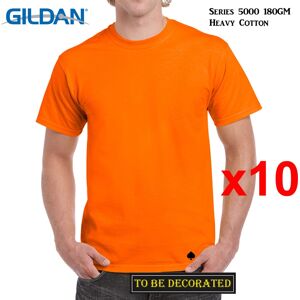 (M) 10 Packs Gildan T-SHIRT Basic Tee S - 5XL Small Big Men Heavy Cotton (Safety (M) 10 Packs Gildan T-SHIRT Basic Tee S - 5XL Small Big Men Heavy Cotton (Safety