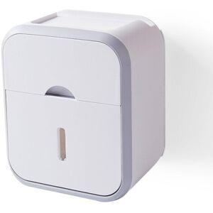 Unbranded (White, grey) Wall mounted tissue box with one drawer Unbranded (White, grey) Wall mounted tissue box with one drawer