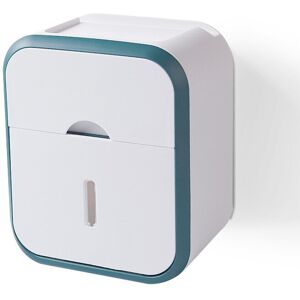 Unbranded (White, Green) Wall mounted tissue box with one drawer Unbranded (White, Green) Wall mounted tissue box with one drawer