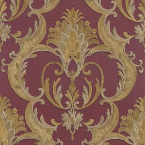 YöL Debona Classic Damask Red Gold Wallpaper Textured Floral Traditional Metallic YöL Debona Classic Damask Red Gold Wallpaper Textured Floral Traditional Metallic