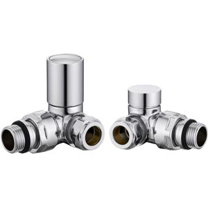 WarmeHaus 15mm Round Head Corner Radiator Valves Angled Towel Rail Valve + Locks WarmeHaus 15mm Round Head Corner Radiator Valves Angled Towel Rail Valve + Locks