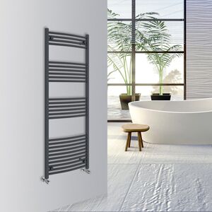 (Anthracite, 1600x600mm) Warmehaus Curved Bathroom Heated Towel Rail Warmer Radi (Anthracite, 1600x600mm) Warmehaus Curved Bathroom Heated Towel Rail Warmer Radi