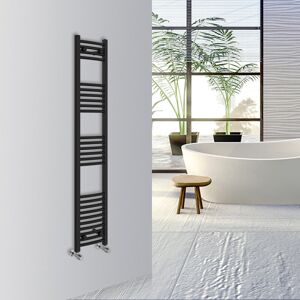 (Black, 1600x300mm) Warmehaus Curved Bathroom Heated Towel Rail Warmer Radiator (Black, 1600x300mm) Warmehaus Curved Bathroom Heated Towel Rail Warmer Radiator