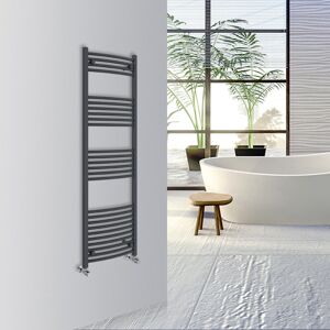 (Anthracite, 1600x500mm) Warmehaus Curved Bathroom Heated Towel Rail Warmer Radi (Anthracite, 1600x500mm) Warmehaus Curved Bathroom Heated Towel Rail Warmer Radi