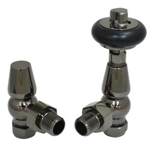 (Black Nickel) Warmehaus Chelsea Traditional Angled TRV Thermostatic Radiator Va (Black Nickel) Warmehaus Chelsea Traditional Angled TRV Thermostatic Radiator Va