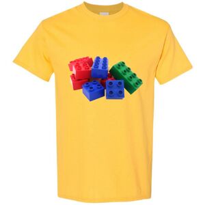 Gildan (Yellow, L) Colourful Lego Building Blocks Brick Fun Toys Retro Men T Shirt Tee Gildan (Yellow, L) Colourful Lego Building Blocks Brick Fun Toys Retro Men T Shirt Tee