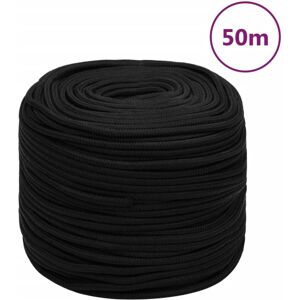 (black, 10 mm/ 50 m) vidaXL Braided Boat Rope Polyester Sturdy Yacht Cable Black (black, 10 mm/ 50 m) vidaXL Braided Boat Rope Polyester Sturdy Yacht Cable Black