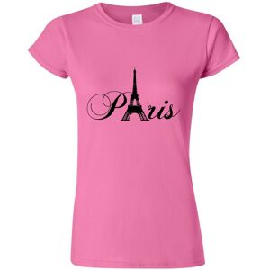 Gildan (Pink, XL) Paris Black Silhouette Eiffel Tower France Art Ladies Women T Shirt T Gildan (Pink, XL) Paris Black Silhouette Eiffel Tower France Art Ladies Women T Shirt T