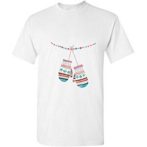 Gildan (S) Christmas Festival Colourful Gloves Cartoon Art Men White T Shirt Tee Top Gildan (S) Christmas Festival Colourful Gloves Cartoon Art Men White T Shirt Tee Top