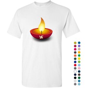 Gildan (5XL) Diwali Divali Deepavali Hindu Indian Festival of Lights Men White T Shirt Gildan (5XL) Diwali Divali Deepavali Hindu Indian Festival of Lights Men White T Shirt