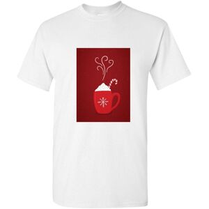 Gildan (L) Hot Chocolate Cafe Snowflake Christmas Art White Men T Shirt Tee Top Gildan (L) Hot Chocolate Cafe Snowflake Christmas Art White Men T Shirt Tee Top
