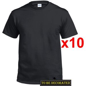 (L) 10 Packs Gildan T-SHIRT Basic Tee S - 5XL Small Big Men Heavy Cotton (Black) (L) 10 Packs Gildan T-SHIRT Basic Tee S - 5XL Small Big Men Heavy Cotton (Black)