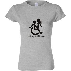 Gildan (Sport Grey, L) Handicap Not Disabled Funny Joke Rude Offensive Ladies Women T S Gildan (Sport Grey, L) Handicap Not Disabled Funny Joke Rude Offensive Ladies Women T S