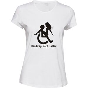 Gildan (White, M) Handicap Not Disabled Funny Joke Rude Offensive Ladies Women T Shirt Gildan (White, M) Handicap Not Disabled Funny Joke Rude Offensive Ladies Women T Shirt