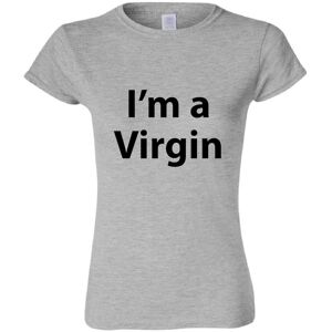 Gildan (Sport Grey, L) I am a Virgin Funny Joke Rude Offensive Slogan Ladies Women T Sh Gildan (Sport Grey, L) I am a Virgin Funny Joke Rude Offensive Slogan Ladies Women T Sh