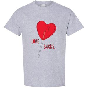 Gildan (Sport Grey, 4XL) Love Sucks Red Lolly Pop Stick Candy Funny Novelty Men T Shirt Gildan (Sport Grey, 4XL) Love Sucks Red Lolly Pop Stick Candy Funny Novelty Men T Shirt