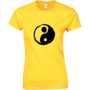 Gildan (Yellow, 2XL) Ying Yang Vintage Unique Spiritual Chinese Ladies Women T Shirt Te Gildan (Yellow, 2XL) Ying Yang Vintage Unique Spiritual Chinese Ladies Women T Shirt Te