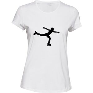 Gildan (White, S) Roller Skate Skating Silhouette Vector Full Art Ladies Women T Shirt Gildan (White, S) Roller Skate Skating Silhouette Vector Full Art Ladies Women T Shirt