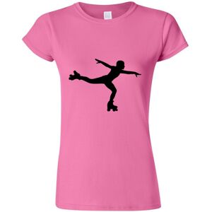 Gildan (Pink, 2XL) Roller Skate Skating Silhouette Vector Full Art Ladies Women T Shirt Gildan (Pink, 2XL) Roller Skate Skating Silhouette Vector Full Art Ladies Women T Shirt