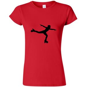 Gildan (Red, 2XL) Roller Skate Skating Silhouette Vector Full Art Ladies Women T Shirt Gildan (Red, 2XL) Roller Skate Skating Silhouette Vector Full Art Ladies Women T Shirt