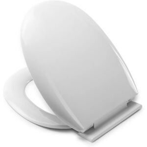 URBN Living Anti Bacterial Soft Close White Plastic Toilet Seat Adjustable Hinges URBN Living Anti Bacterial Soft Close White Plastic Toilet Seat Adjustable Hinges