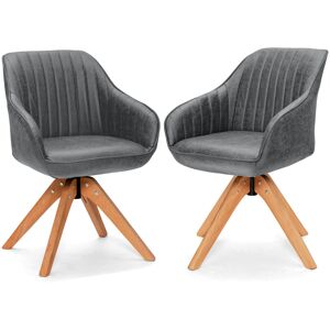 Costway 2Pcs Swivel Accent Ergonomic Modern Armchairs Writing Desk Chairs Costway 2Pcs Swivel Accent Ergonomic Modern Armchairs Writing Desk Chairs