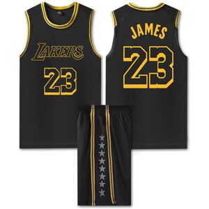Unbranded (Black, 26) James jersey No. 23 Lakers children's basketball uniform set Unbranded (Black, 26) James jersey No. 23 Lakers children's basketball uniform set