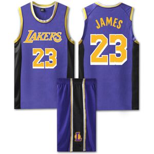 Unbranded (Purple, 28) James jersey No. 23 Lakers children's basketball uniform set Unbranded (Purple, 28) James jersey No. 23 Lakers children's basketball uniform set