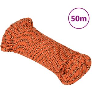 vidaXL 50 m Orange Marine Rope - Marine Rope vidaXL 50 m Orange Marine Rope - Marine Rope