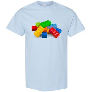 Gildan (Light Blue, S) Colourful Lego Building Blocks Brick Fun Toys Men T Shirt Tee To Gildan (Light Blue, S) Colourful Lego Building Blocks Brick Fun Toys Men T Shirt Tee To