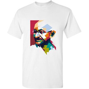 Gildan (L) Mahatma Gandhi Hindi Indian Hero Colourful White Men T Shirt Tee Top Gildan (L) Mahatma Gandhi Hindi Indian Hero Colourful White Men T Shirt Tee Top
