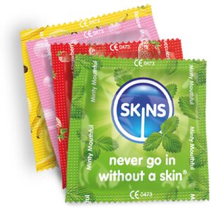 Skins Condoms Flavours Assorted FOIL (BAG 500) Skins Condoms Flavours Assorted FOIL (BAG 500)