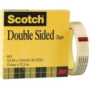 Scotch MMM665-2P12-36 0.5 x 12 in. Permanent Double-Sided Tape, Clear - Pack of Scotch MMM665-2P12-36 0.5 x 12 in. Permanent Double-Sided Tape, Clear - Pack of
